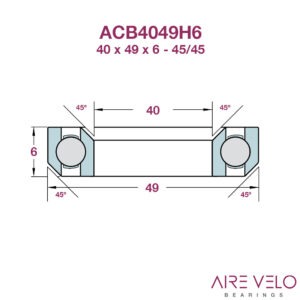 Headset bearing size chart sale